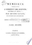 Mémoires présentés par divers savants