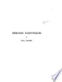 Mémoires scientifiques