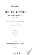 Memoires “du Duc de Luynes”