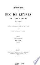 Memoires “du Duc de Luynes”