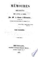 Mémoires secrets de 1770 à 1830