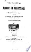 Mémoires secrets pour servir à l'histoire de la république des lettres en France