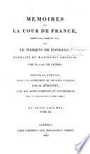 Mémoires sur la cour de France