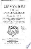 Mémoires sur la langue Celtique..par Jean Baptiste Bullet