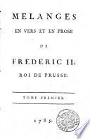 Mémoires sur la règne de Frédéric II, roi de Prusse