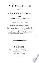 Mémoires sur la respiration