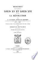 Mémoires sur les règnes de Louis XV et Louis XVI et sur la revolution