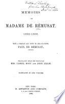 Memoirs of Madame de Rémusat
