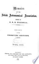 Memoirs of the British Astronomical Association