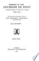 Memoirs of the Duchesse de Dino