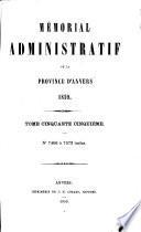 Memoriael van administratie der provincie Antwerpen