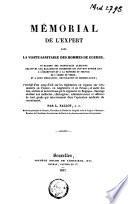 Mémorial de l'expert dans la visite sanitaire des hommes de guerre