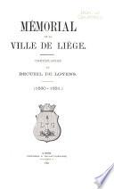 Mémorial de la ville de Liége: 1831-1881