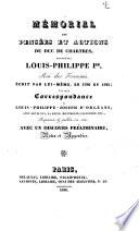 Mémorial des pensées et actions du duc de Chartres,... écrit par lui-même, en 1790 et 1791