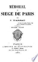 Mémorial du siége de Paris