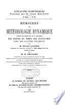 Mémories de météorologie dynamique exposé des résultats de la discussion des cartes du temps des États-Unis ainsi que d'autres documents