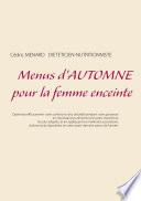 Menus d'automne pour la femme enceinte