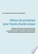 Menus de printemps pour l'excès d'acide urique.