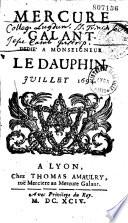 Mercure galant, dédié à Monseigneur le Dauphin