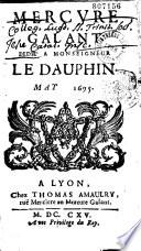 Mercure galant, dédié à Monseigneur le Dauphin
