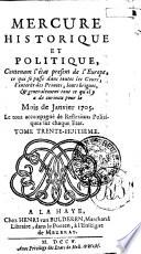 MERCURE HISTORIQUE ET POLITIQUE