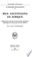 Mes ascensions en Afrique