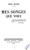 Mes songes que voici