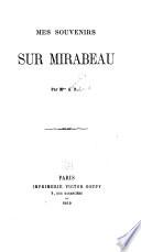 Mes souvenirs sur Mirabeau