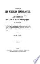 Messager des sciences historiques