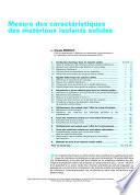 Mesure des Caracteristiques des Materiaux Isolants Solides