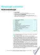 Métallurgie extractive