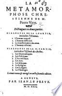 Metamorphose Chrestienne, faite par dialogues