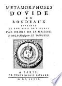 Metamorphoses D'ovide En Rondeaux