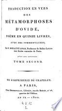 Metamorphoses, trad. en vers avec des commentaires, par F. Desaintange