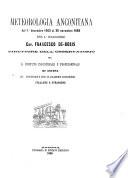 Meteorologia Anconitana dal 1. decembre 1863 al 30 novembre 1868 per l'ingenere Cav. Francesco De-Bosis