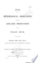 Meteorological Observations Made at the Adelaide Observatory, and Other Places in South Australia and the Northern Territory