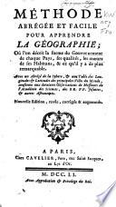 Méthode abrégée et facile pour apprendre la géographie;