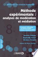 Méthode expérimentale : analyses de modération et médiation