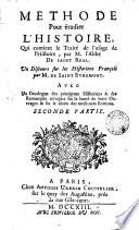 Méthode pour étudier l'Histoire, 2