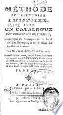Méthode pour étudier l'histoire