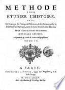 Methode pour etudier l'histoire
