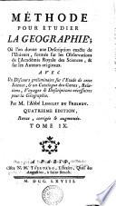 MÉTHODE POUR ÉTUDIER LA GEOGRAPHIE