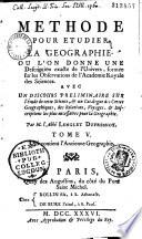Méthode pour étudier la géographie, par Lenglet-Dufresnoy