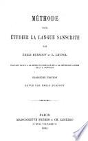 Méthode pour étudier la langue sanscrite, par É. Burnouf et L. Leupol. Burnouf
