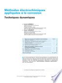 Methodes Electrochimiques Appliquees a la Corrosion