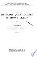 Méthodes quantitatives et espace urbain