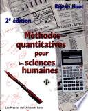 Méthodes quantitatives pour les sciences humaines