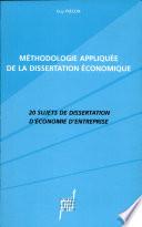 Méthodologie appliquée de la dissertation économique