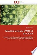 Micelles Inverses D'Aot Et de C12e4