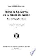 Michel de Ghelderode, ou, La hantise du masque